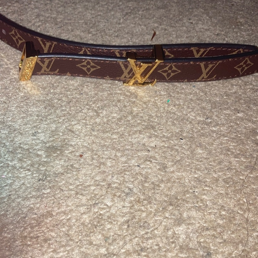 Louis Vuitton Monogram Belt in Brown and Gold